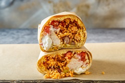 Chicken asada burrito